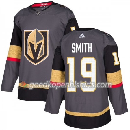 Vegas Golden Knights Reilly Smith 19 Adidas 2017-2018 Grijs Authentic Shirt - Mannen